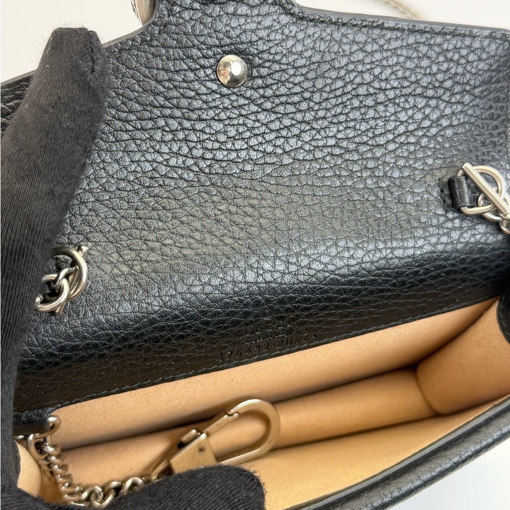 Authentic Gucci Dionysus Super Mini Black Leather Chain Bag - Picture 10 of 12